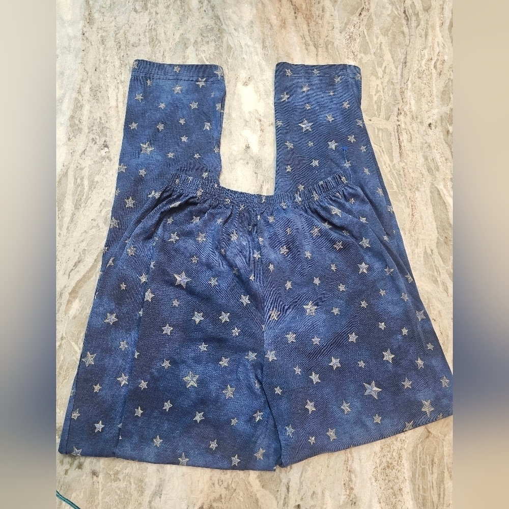 Vintage SWAT USA Star Print Lounge Pants Size M – Blue Patriotic Pajama Bottoms
